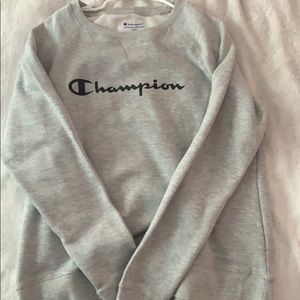 women’s grey champion crew neck